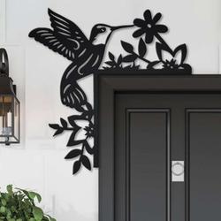 personalized hummingbirds door corner garden decorative custom metal sign 2