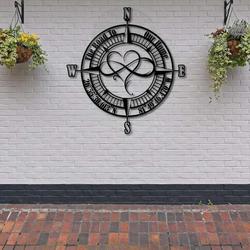personalized infinity heart compass sign the road to our home compass custom metal sign housewarming gifts 4