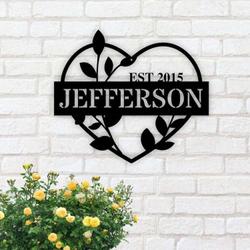 personalized infinity heart garden decorative custom metal sign 2