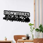 personalized ironworker lunch on a beam custom metal sign 0