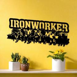 personalized ironworker lunch on a beam custom metal sign 1