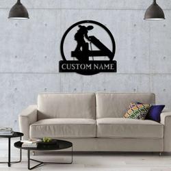 personalized ironworker monogram custom metal sign job gifts home room decor 1