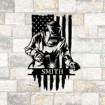 personalized ironworker name sign decor construction welder custom metal sign 0