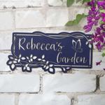 personalized ivy butterfly garden decorative custom metal sign 0