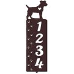 personalized jack russell paw prints address sign house number plaque custom metal sign 0