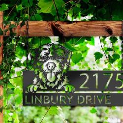 personalized jack russell v2 address sign house number plaque custom metal sign 1