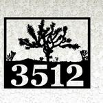 personalized joshua tree address sign house number plaque custom metal sign 0