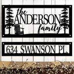 personalized lake address sign set of 2 lakehouse beach house home decor custom metal sign 0