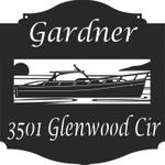 personalized lake house canoe pontoon deck dock address sign house number plaque custom metal sign 0