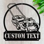 personalized lawnmower v1 garden decorative custom metal sign 0