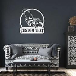 personalized lawnmower v1 garden decorative custom metal sign 2