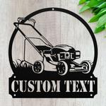 personalized lawnmower v2 garden decorative custom metal sign 0