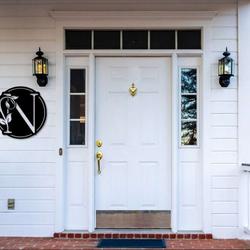 personalized leaf monogram circle garden decorative custom metal sign 2