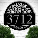 personalized life of tree address sign house number plaque custom metal sign 0