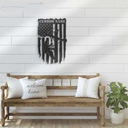 personalized lineman electrician us flag home decor birthday xmas custom metal sign 2