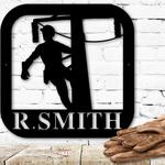personalized lineman home office business decor retirement gift custom metal sign 0