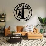 personalized lineman lineworker home decor name and est year custom metal sign 0