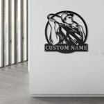 personalized lineman monogram lineworker home office decor custom metal sign 0