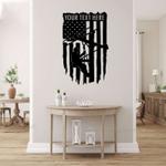 personalized lineman powerline us flag job gift custom metal sign 0