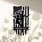 personalized lineman usa flag electrician wall art for home decor custom metal sign 0