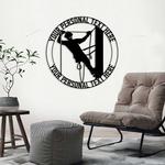 personalized lineman worker monogram sign electrician home office business custom metal sign 0