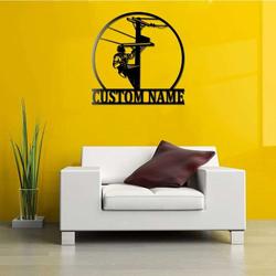personalized lineworker lineman electrical worker home decor custom metal sign 1