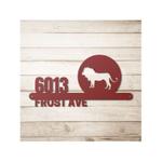 personalized lion silhouette address sign house number plaque custom metal sign 0