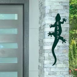 personalized lizard address sign custom metal signs 1