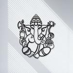 personalized lord ganesha yoga studio home spiritual and hindu decor custom metal sign 0