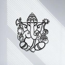 personalized lord ganesha yoga studio home spiritual and hindu decor custom metal sign 2