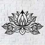 personalized lotus flower mandala yoga studio home decor custom metal sign 0