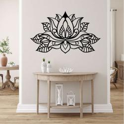 personalized lotus flower mandala yoga studio home decor custom metal sign 2