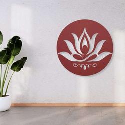 personalized lotus flower meditation yoga studio home decor custom metal sign 2
