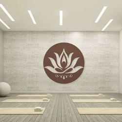 personalized lotus flower meditation yoga studio home decor custom metal sign 3