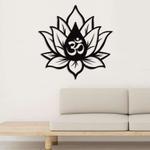 personalized lotus flower om symbol yoga studio home decor custom metal sign 0