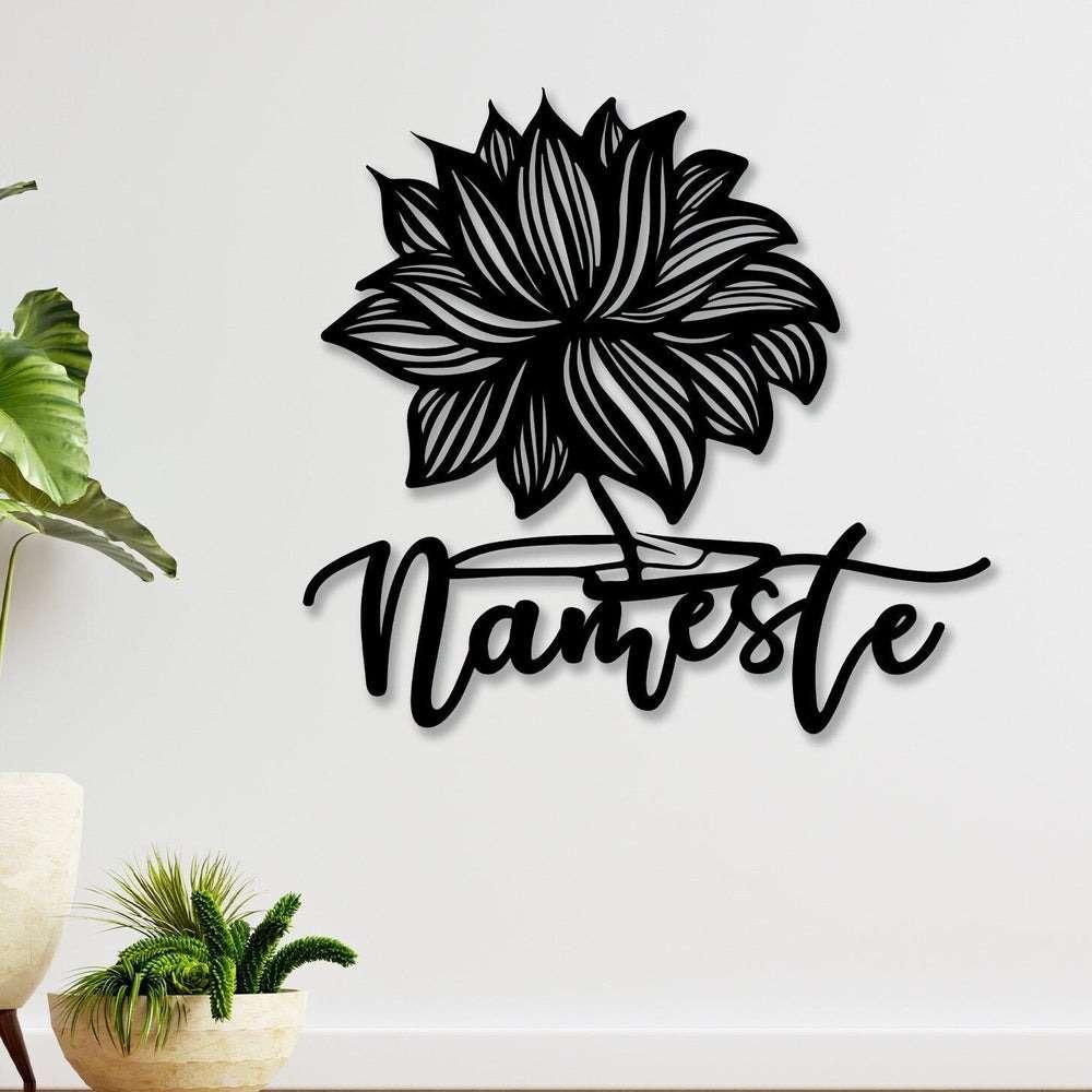 Personalized Lotus Yoga Flower Namaste Sign Yoga Studio Home Decor Custom Metal Wall Art personalized lotus yoga flower namaste sign yoga studio home decor custom metal sign 0