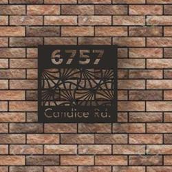 personalized maidenhair tree address sign house number plaque custom metal sign 1