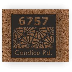 personalized maidenhair tree address sign house number plaque custom metal sign 2
