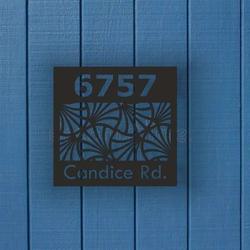 personalized maidenhair tree address sign house number plaque custom metal sign 3