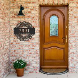 personalized mandala address sign house number plaque custom metal sign 2