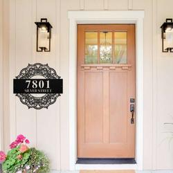 personalized mandala address sign house number plaque custom metal sign 3