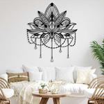 personalized mandala lotus flower yoga studio home decor custom metal sign 0