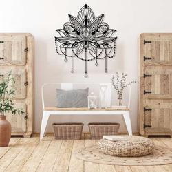 personalized mandala lotus flower yoga studio home decor custom metal sign 2