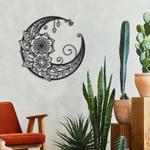 personalized mandala moon crescent moon yoga studio home decor custom metal sign 0
