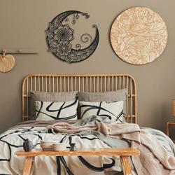 personalized mandala moon crescent moon yoga studio home decor custom metal sign 3