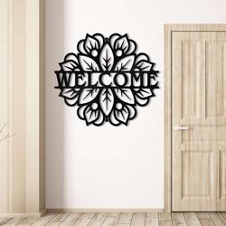 personalized mandala welcome to garden decorative custom metal sign 2