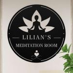 personalized meditation room wellness room yoga studio home decor custom metal sign 0