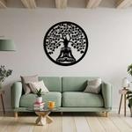 personalized meditation tree of life buddha yoga studio home decor custom metal sign 0