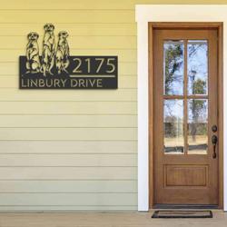 personalized meercat safari wild life address sign house number plaque custom metal sign 2