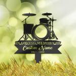 personalized memorial stake drum set drummer grave marker drummersympathy gifts custom metal signs 0